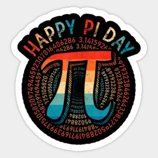 Happy Pi day 3.14 Pi Day Math Lover Teacher mathematics Sticker